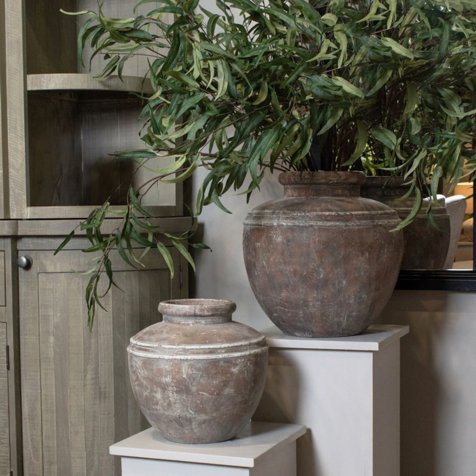 image 1 of Siena Large Water Pot - Ceramic - L37 x W37 x H39 cm - Brown | Brown
