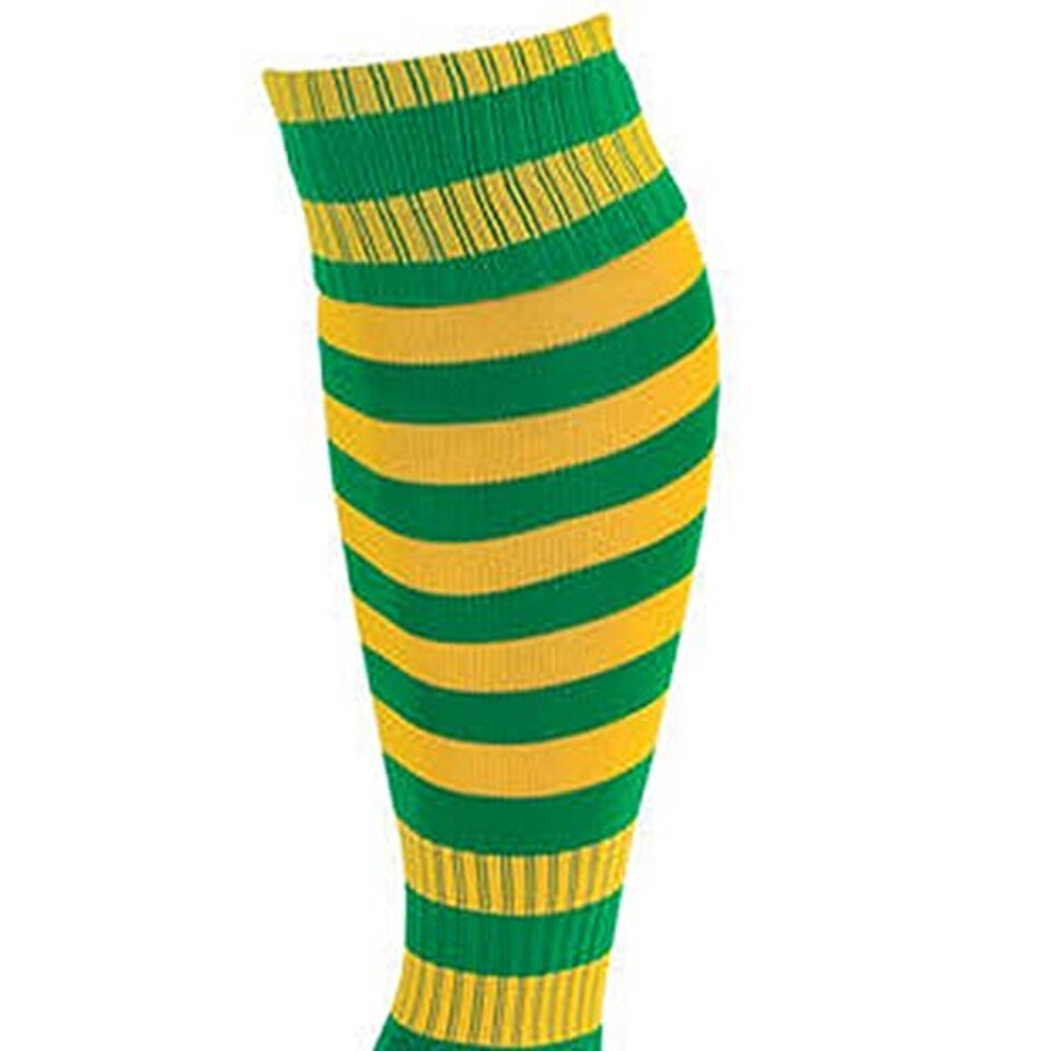 image 1 of Precision Hooped Pro Football Socks Adult Royal/Gold 44142