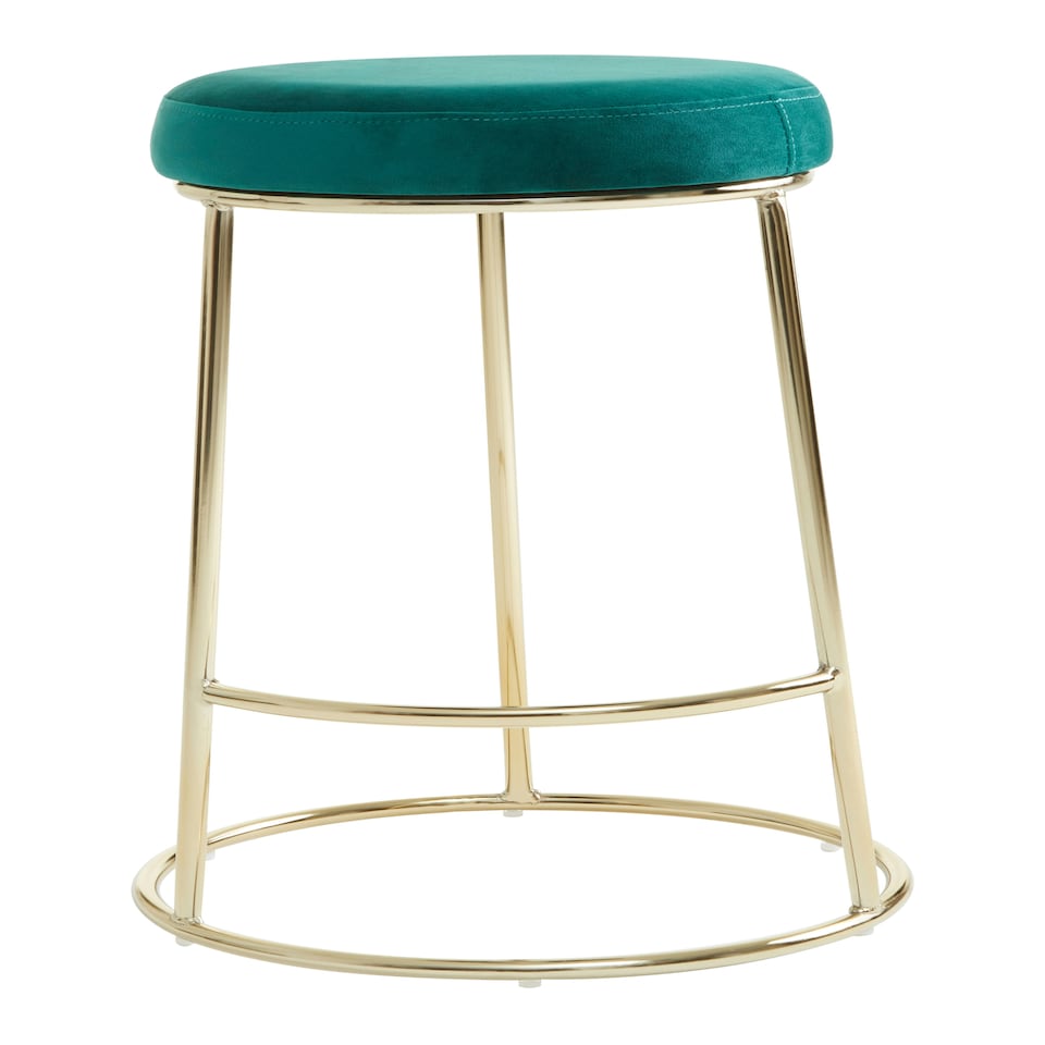 image 1 of Interiors by Premier Manhattan Green Velvet Bar Stool