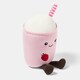 image 4 of OHS Sweetie Pie Filled Novelty Scatter Cushion Soft Fleece Toy Pillow | Pink | Molly the Milkshake