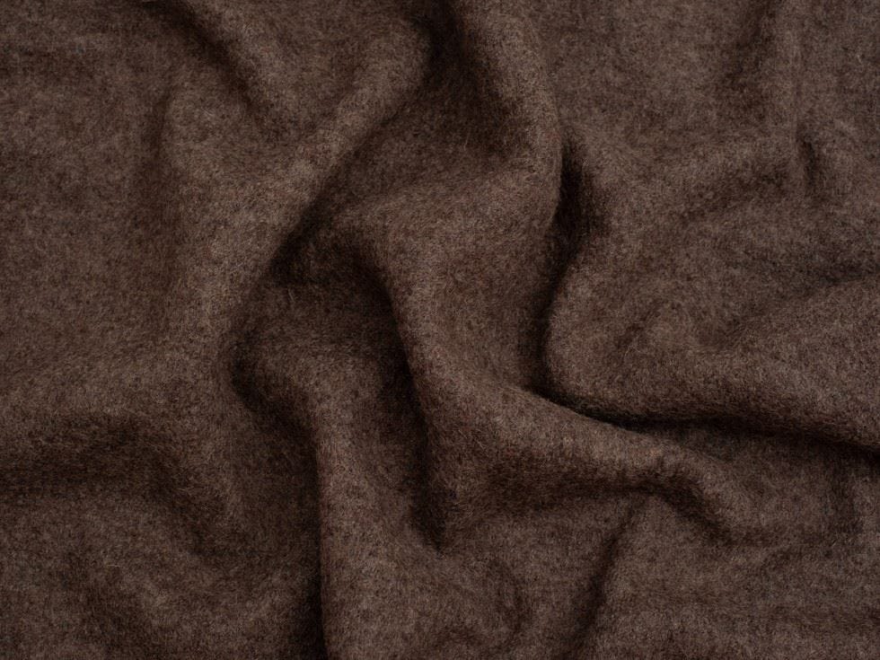Minerva Core Range Brown 100% Pure Boiled Wool Coating Fabric for Dressmaking, 140cm / 55" Wide - per metre