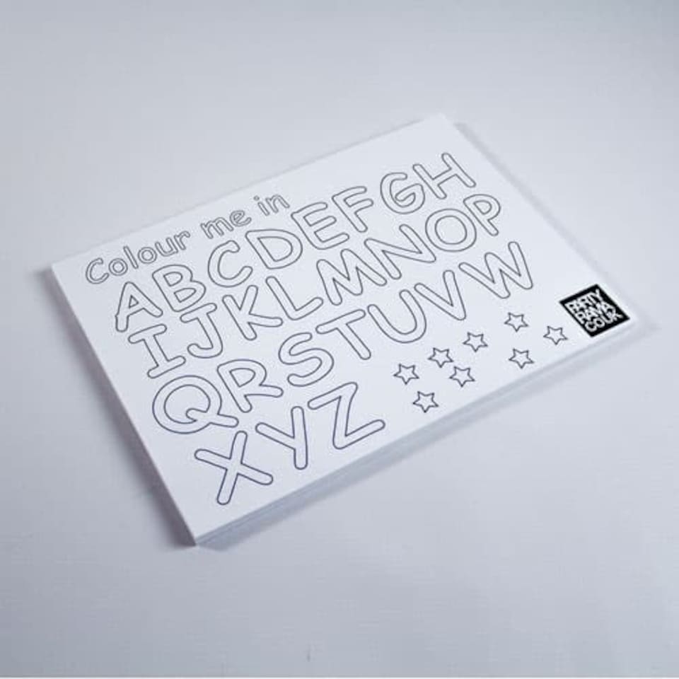 ABC Colouring Themed A4 Colouring sheet