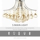 image 4 of HOMCOM Modern K9 Crystal Chandelier Ceiling Lighting Pendant Lamp with 3 Light