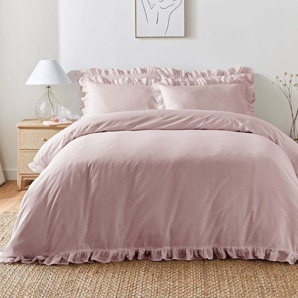 image 1 of Appletree Cassia Frill Duvet Cover Set Lavender