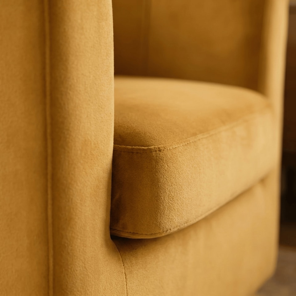image 1 of Velvet Fabric Tub Chair Sofa Armchair Modern Office Reception Living Room