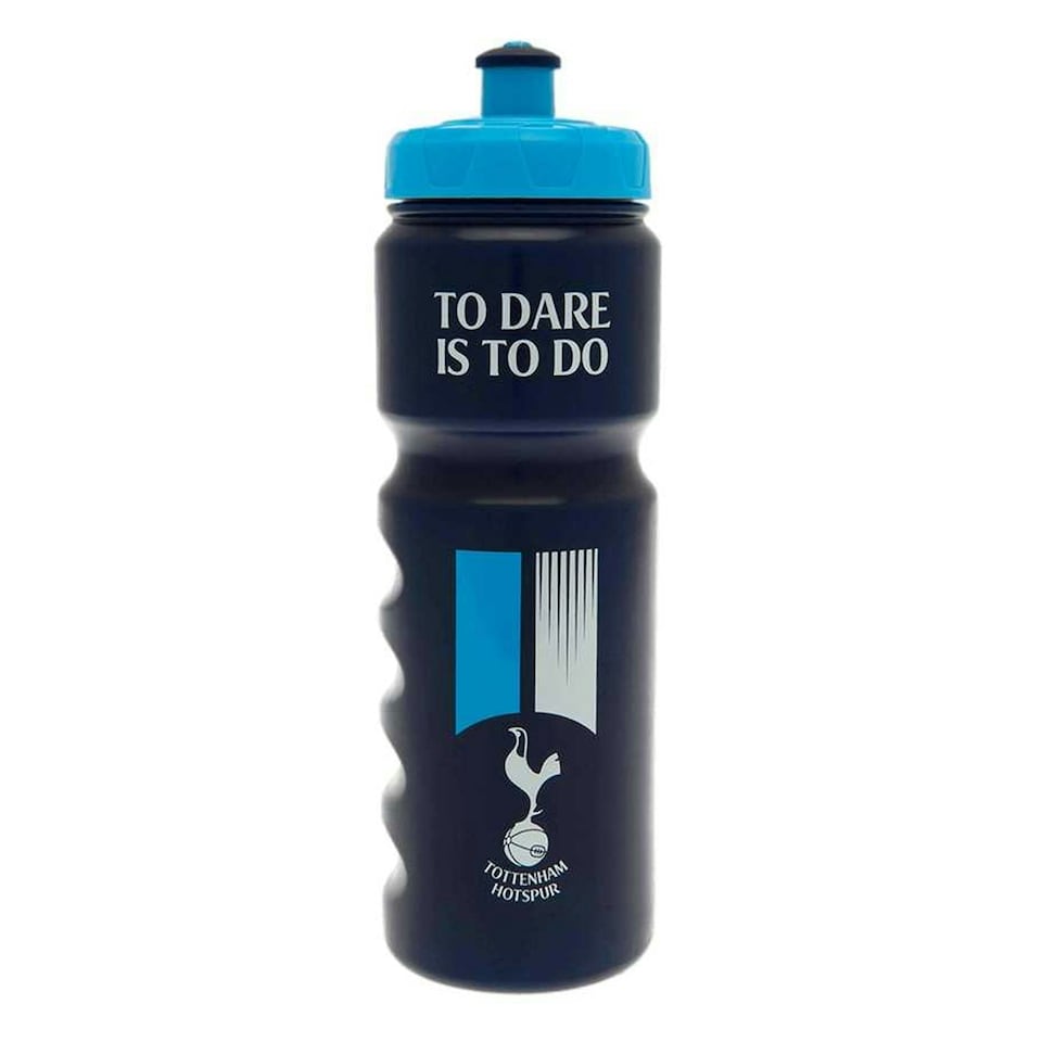 image 1 of Tottenham Hotspur FC To Dare Is To Do Crest Plastic Water Bottle - Navy/White - One Size Blue | One Size