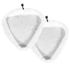 SPARES2GO Cloth Cover Pads compatible with Russell Hobbs RHSM10MR04 RHSM1001 RHSM10AS02 Steam Cleaner Mop (Pack of 2)