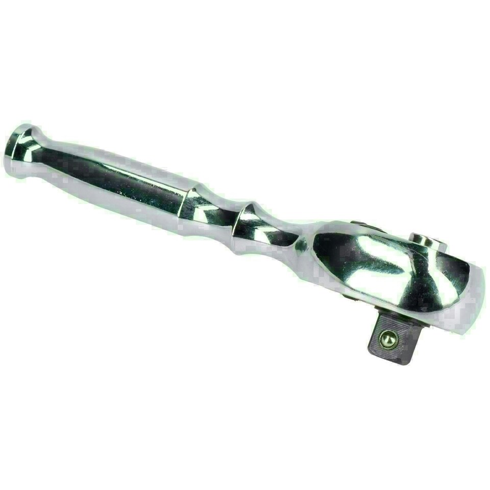 image 1 of 3/8" Drive Stubby Ratchet Socket Driver 72 Teeth Reversible Quick Release