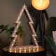 image 6 of Set of 3 Battery Operated Light up Wooden Christmas Trees with Warm White LEDs