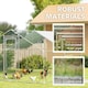 image 5 of PawHut Walk-in Chicken Run w/ Cove , Hanging Feeder, Perch for 12-18 Poultry