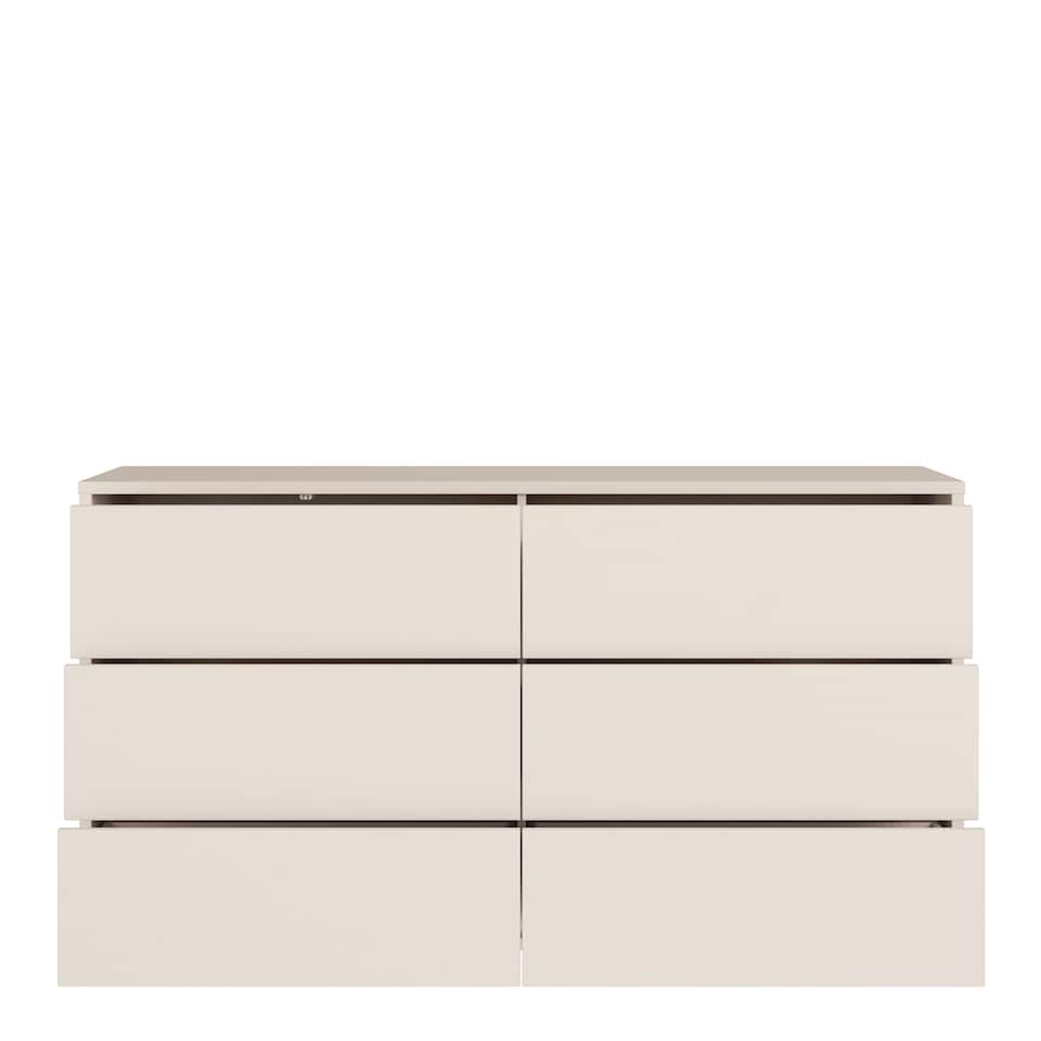 image 1 of Alice Springs 6 Drawer Wide Chest with Push-to-Open Drawers in Sand