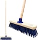 image 8 of 15" Heavy Duty Outdoor Broom with Stiff PVC Bristles and Long Wooden Handle