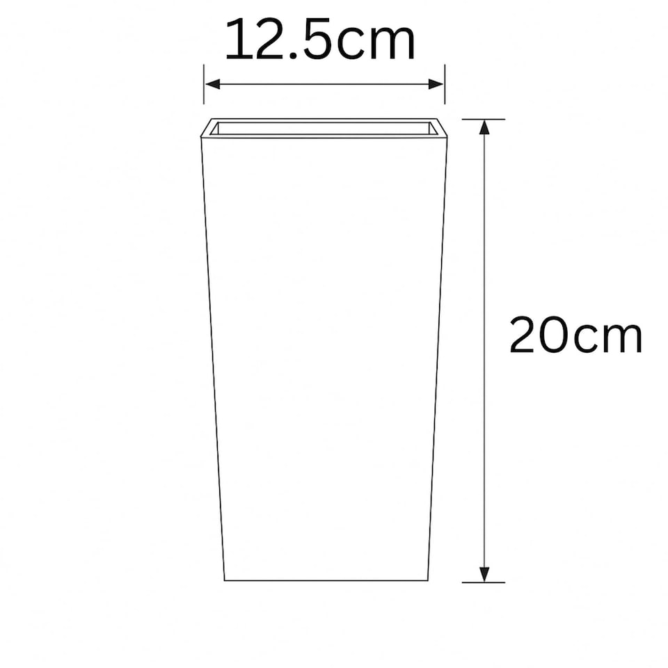image 1 of Urbi 12.5cm Square Plastic Planter Pot for Indoor & Outdoor Use | Brown | Mocha & Set of 4 | 4