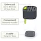 image 2 of CALITEK Knife Block Universal Kitchen Knife Holder Rack with Sharpener Grey
