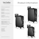 image 6 of Suitcase Set - 3 hard-shell suitcases with telescopic handle, swivel wheels | Black | black | 1