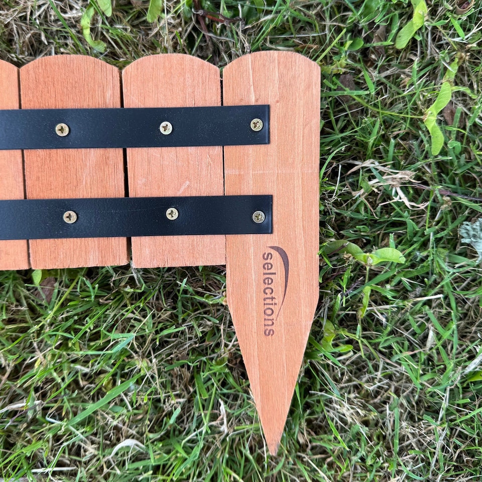 image 1 of Wooden Log Roll Style Garden Lawn Edging (70cm x 10cm) - 3 Panels