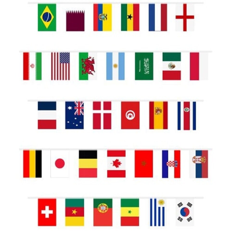 World Cup Flags Bunting 7m