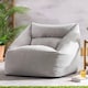 image 1 of Natalia Outdoor Woven Adults Bean Bag Armchair, Ready Filled Large Beanbag Grey | Grey | Grey | M | 1