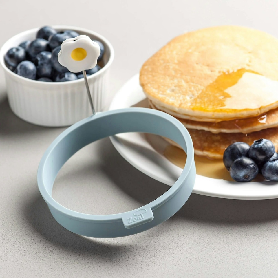 image 1 of Zeal Silicone Egg Ring Cooker, Duck Egg Blue