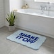 image 5 of Shake It Off Slogan Scalloped Bath Mat