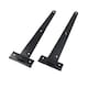 image 4 of 12" (300mm) Heavy Duty T Tee Hinges for Doors + Gates with Fixing Screws 4pc Black