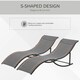 image 4 of Outsunny Set of 2 Zero Gravity Lounge Chair Recliners Sun Lounger Dark Grey