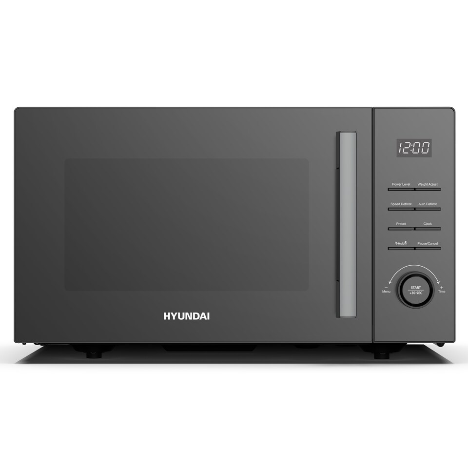image 1 of Hyundai 900W 23L Black Digital Microwave, Mirror-Effect Glass Door, Stainless Steel Interior HYMW90023DB