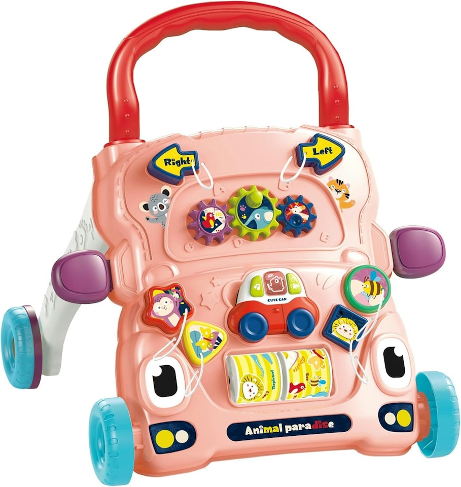 image 1 of Alivio Magical Activity Walker, Baby Walker with Shapes, Sounds, Music, Educational Push Toy for for Babies (Pink)