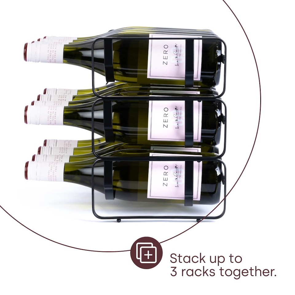 image 1 of Modular Wine Rack set of 2 Matte Black