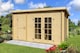 image 1 of Belmont 1-Log Cabin, Wooden Garden Room, Timber Summerhouse, Home Office - L420 x W288.8 x H222.3 cm | Brown