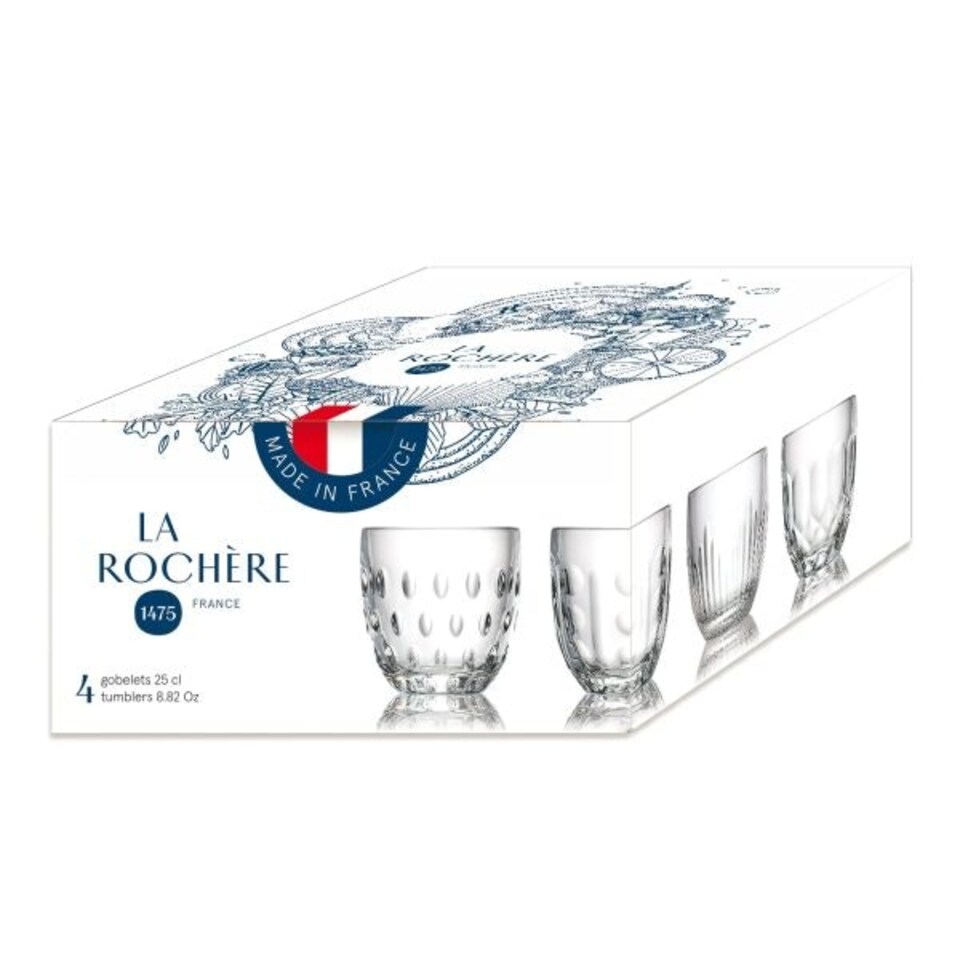 image 1 of Tumblers: 4 x 23cl La Rochere Troquet Tumblers, Glass Clear