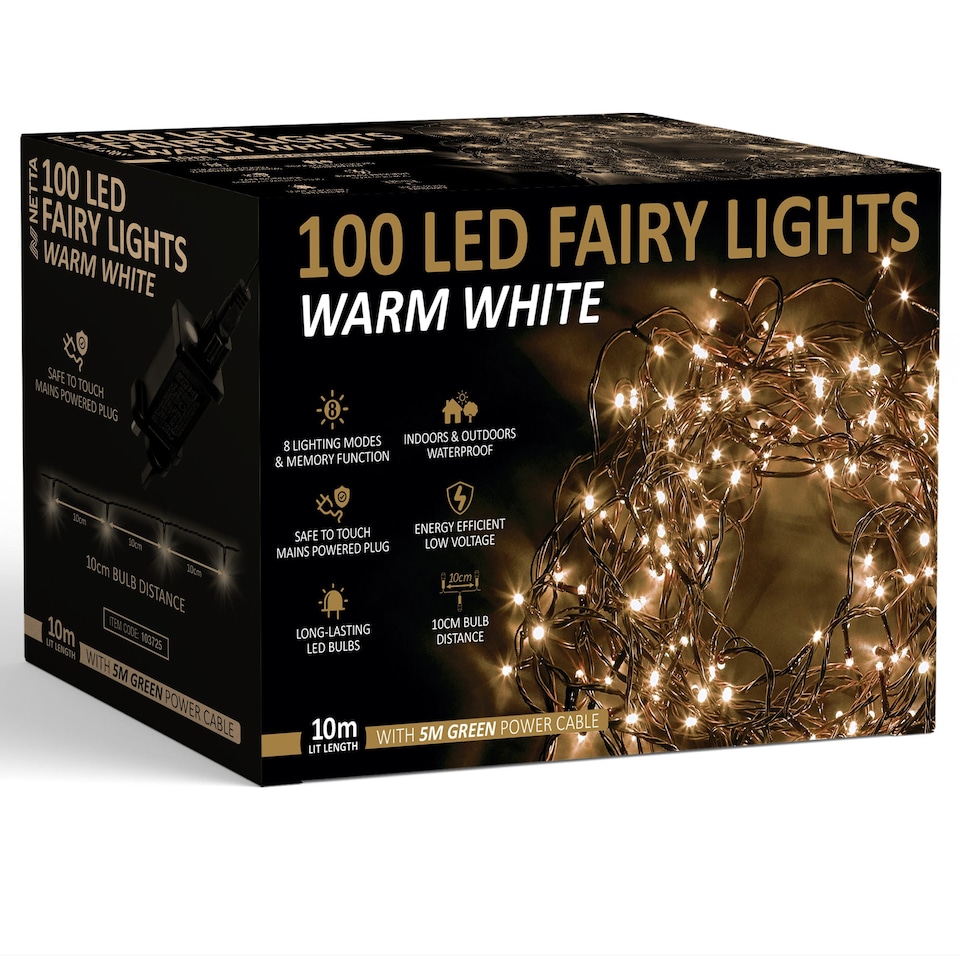 image 1 of NETTA LED Fairy String Lights Outdoor and Indoor Plug In