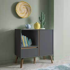 Otto Sideboard Small with Drawer in Classic White Grey