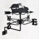image 2 of Mini Badger Weathervane - Steel - L38 x W38 x H51 cm - Black