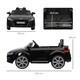 image 7 of HOMCOM 12V Battery Licensed Audi TT RS Ride-On Car w/ Headlight, Black