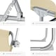 image 3 of Sun Lounger - foldable, adjustable sunshade and 4-step backrest Cream | Beige