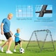 image 6 of HOMCOM Double-Sided Football Rebounder Net, Football Rebound Net Target Goal with Five Adjustable Angles, Black | Black