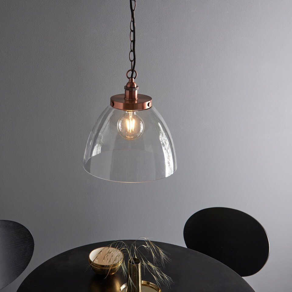 image 1 of Hansen Grand Dome Ceiling Pendant Aged Copper