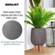 image 4 of Honeycomb Style Dark Grey Planter with Legs, Round Indoor Plant Pot Stand for Indoor Plants by Idealist Lite D21 H34 cm, 6L