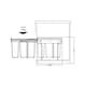 image 3 of FittingsCo, Heron Under Counter Waste Bin 30 L (1x20L + 1x10L) Base Mounted for 300mm Cabinet