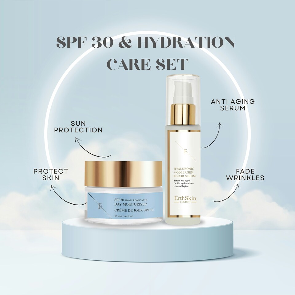 image 1 of SPF 30 Hyaluronic Acid Day Cream 50ml + Hyaluronic acid & Collagen Serum - 60ml
