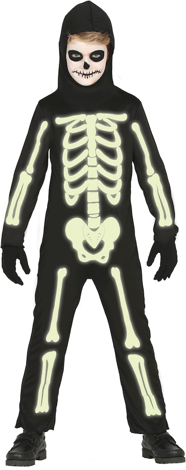 image 1 of Fancy Dress Child Glow In The Dark Skeleton Costume - 5-6 Years