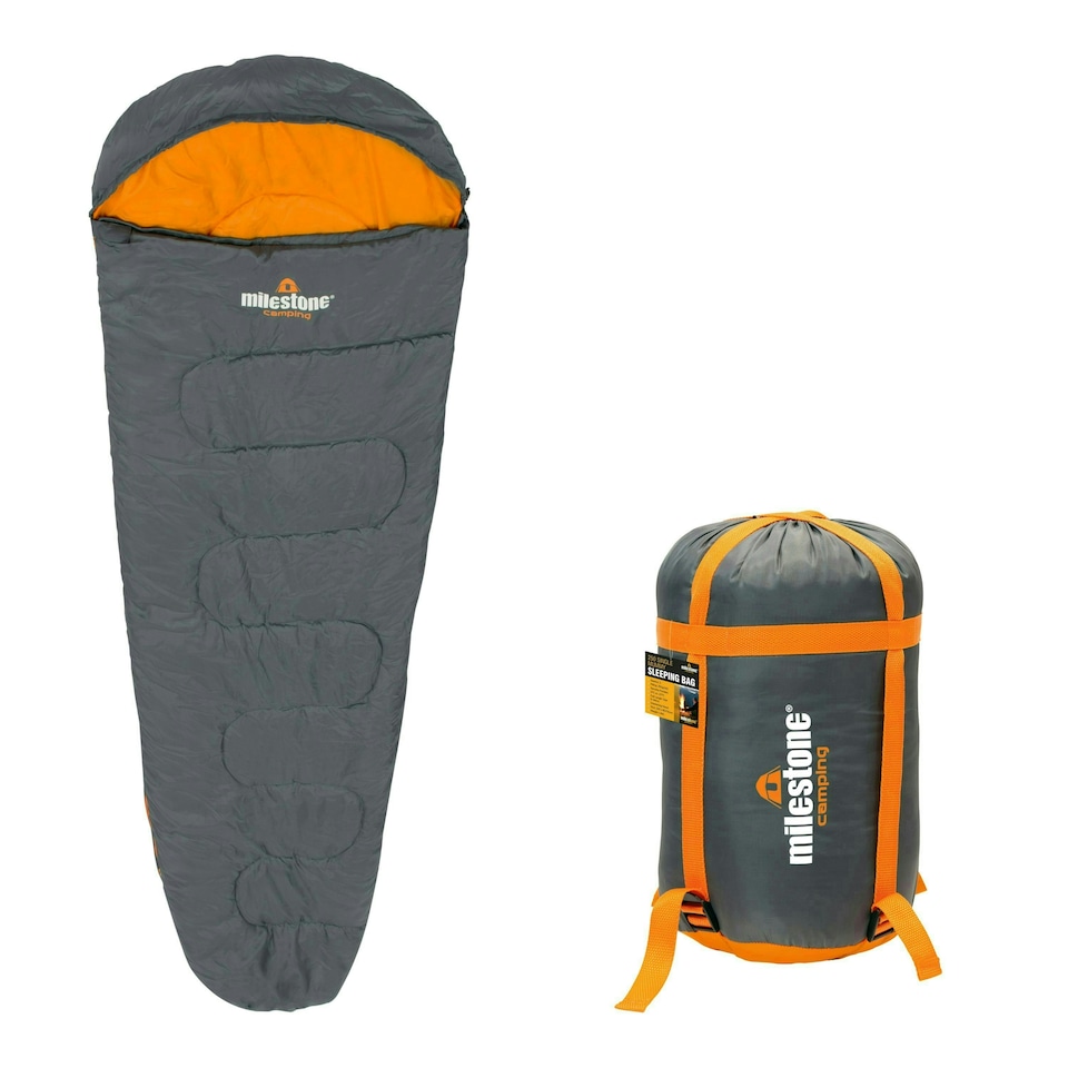 image 1 of Milestone Camping Mummy Single Sleeping Bag