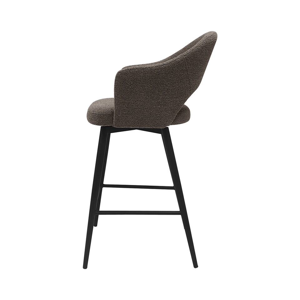 image 1 of Bentley Designs - Sterling - Swivel Barstool in Brown Fabric (Single)