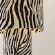 image 5 of ValueLights Nessa Zebra Pattern Velvet Table Lamp | Black
