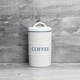 image 2 of Nicola Spring White Farmhouse Coffee Canister - 11cm