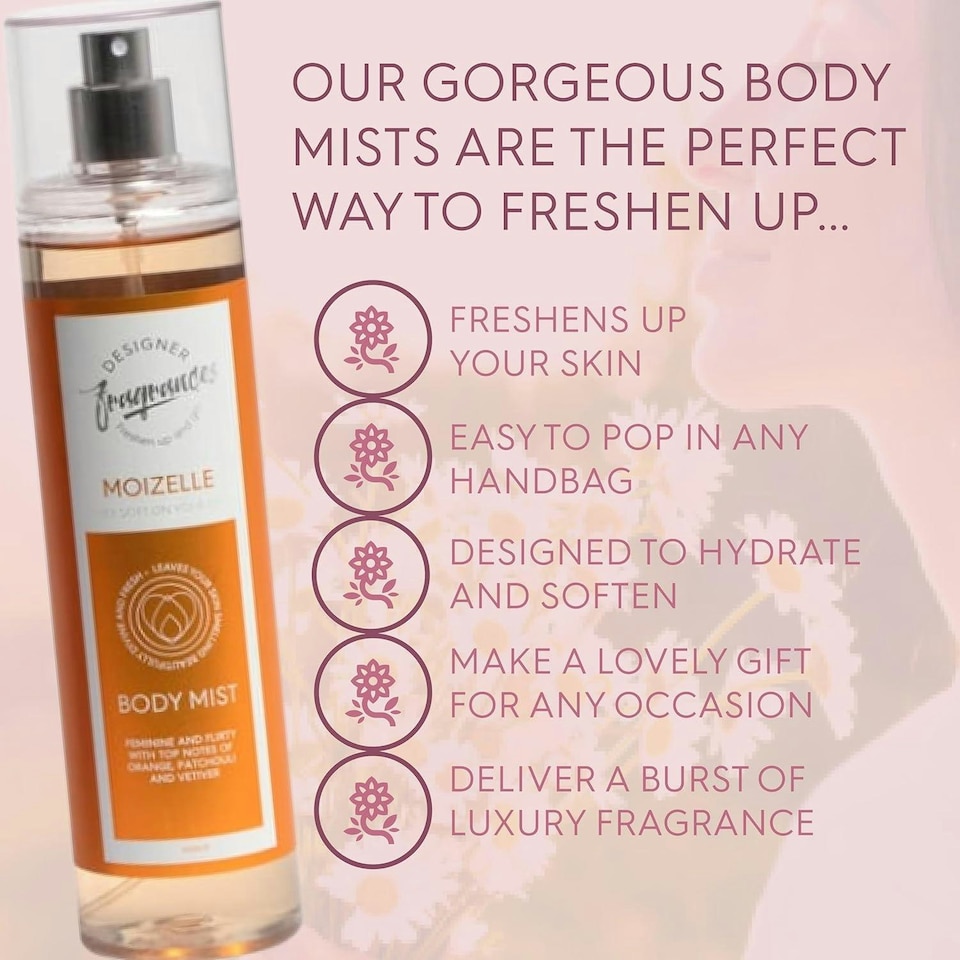 image 1 of Designer Fragrances Body Mist Moizelle Fragrance Freshens Skin 250ml
