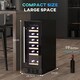 image 7 of HOMCOM Freestanding / Built-in Wine Cooler Fridge, 19 Bottle, Black | Black