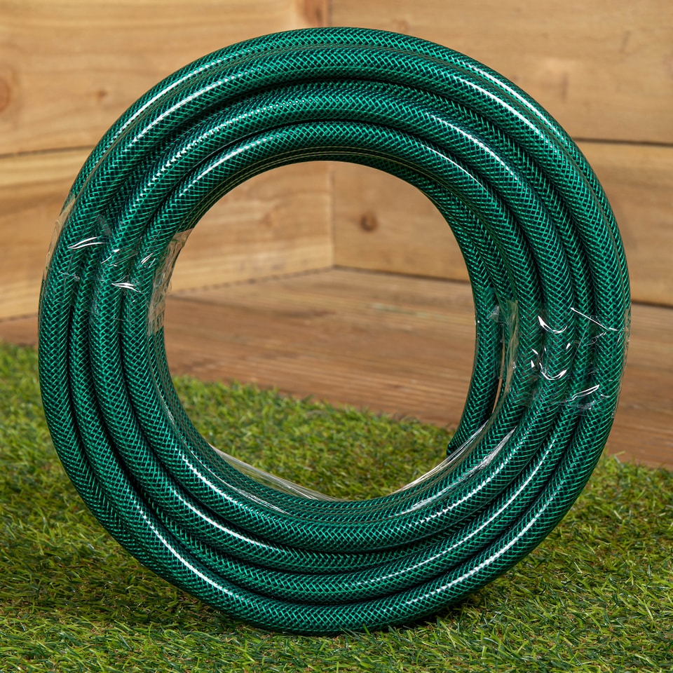 image 1 of 15m Reinforced Garden Hose Pipe / Hosepipe in Green | Green | Green