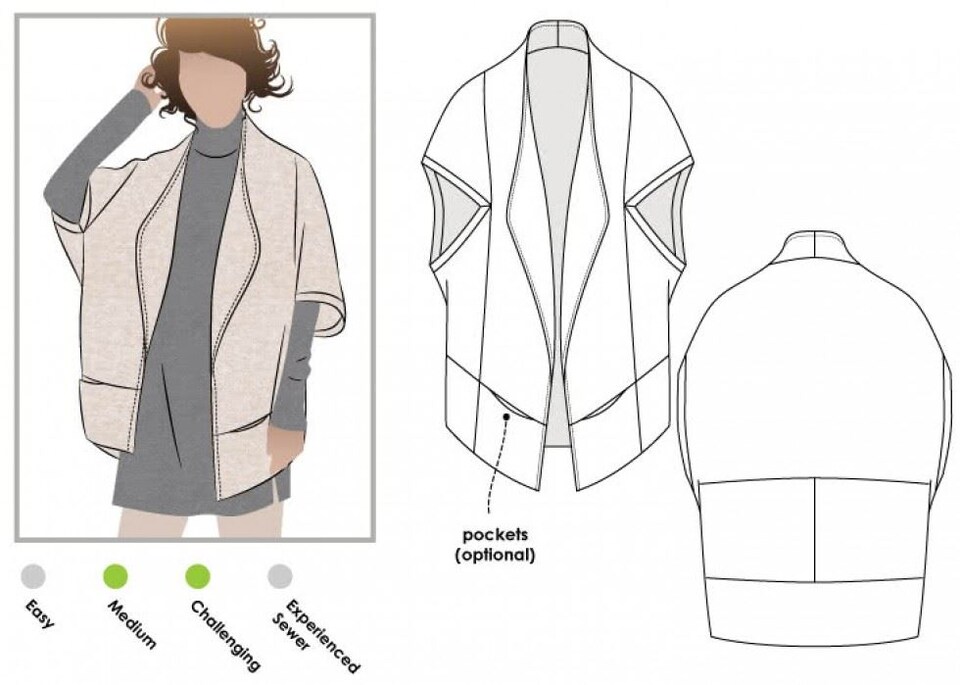image 1 of Style Arc Violet Jacket Paper Sewing Pattern – Women’s Jacket, UK Sizes 4–16, Intermediate